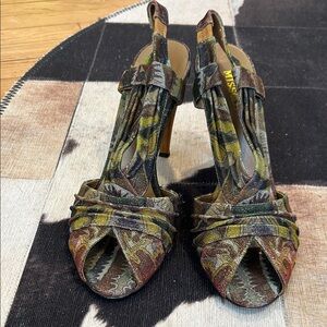 Missoni Camouflage Strappy Heels